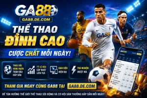Giao diện ga88 với khu vực game và khuyến mãi